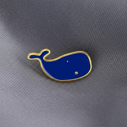 Значок синий кит J11575MSK Значок синий кит J11575MSK