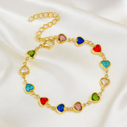 Браслет ювелирный сплав сердце  1J12347CJJ