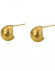Золотистые серьги пусеты из латуни в форме объемных шариков 1J10122CJJ Золотистые серьги пусеты из латуни в форме объемных шариков 1J10122CJJ