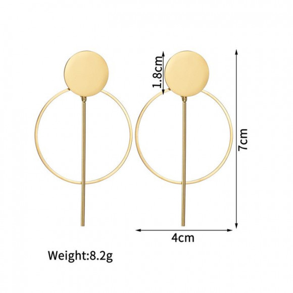 Серьги-гвоздики из латуни золотые кольца J11577MSK Серьги-гвоздики из латуни золотые кольца J11577MSK