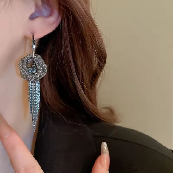 Серьги ювелирный сплав с серебряным гвоздиком J10413CJJ Серьги ювелирный сплав с серебряным гвоздиком J10413CJJ