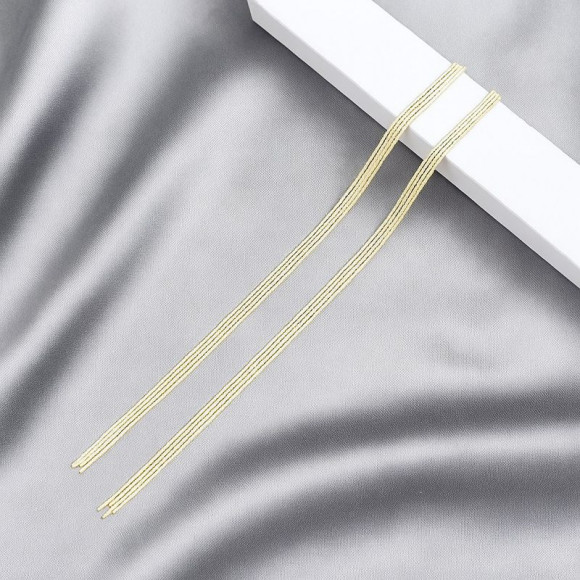 Длинные серьги-цепочки «Серебристые нити» 1J11902CJJ Длинные серьги-цепочки «Серебристые нити» 1J11902CJJ