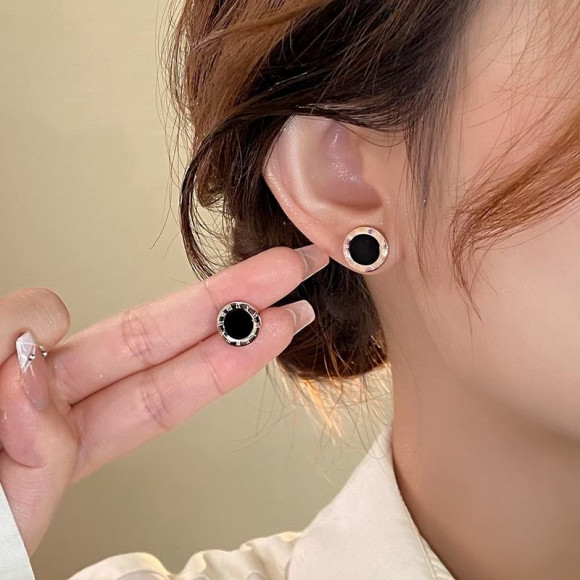 Серьги титановая сталь римские цифры 1J11961CJJ