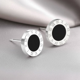 Серьги титановая сталь римские цифры 1J11961CJJ
