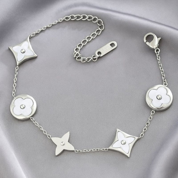 Браслет-цепочка с четырехлистниками и перламутром 1J12160CJJ