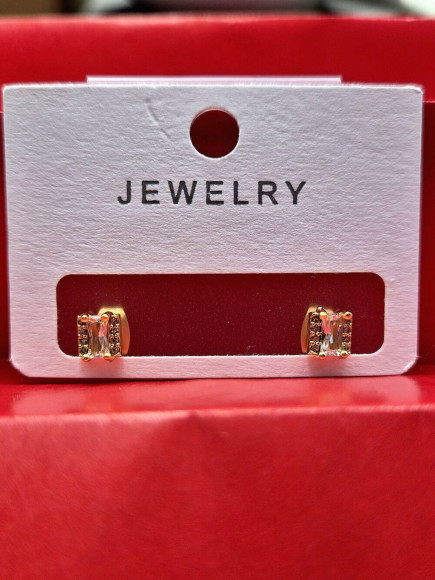 Серьги медь с напылением золотом J11010CJJ