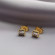 Серьги медь с напылением золотом J11010CJJ