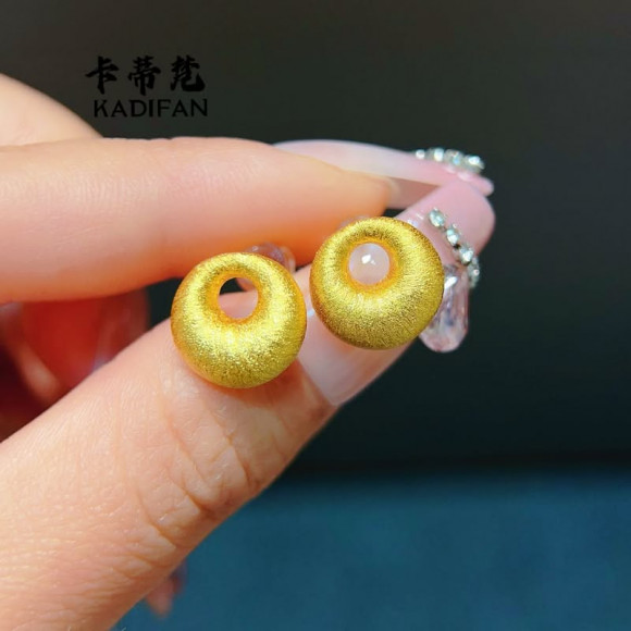 Серьги с напылением золотом 1J11658CJJ