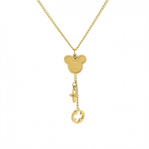 Колье медицинская сталь с напылением золотом J10505CJJ