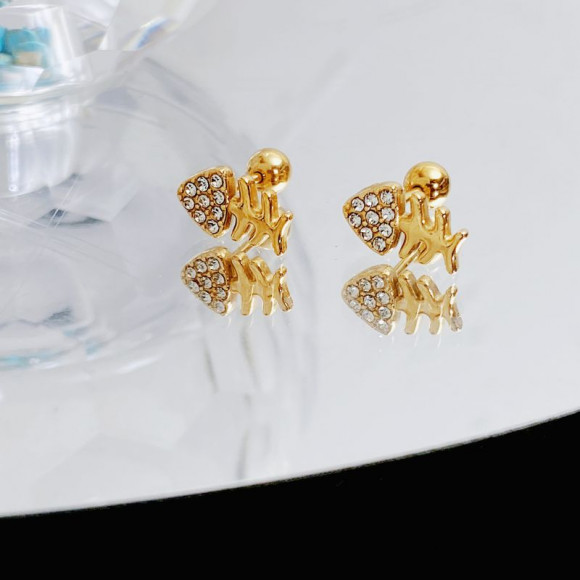 Серьги медь с напылением золотом J11011CJJ