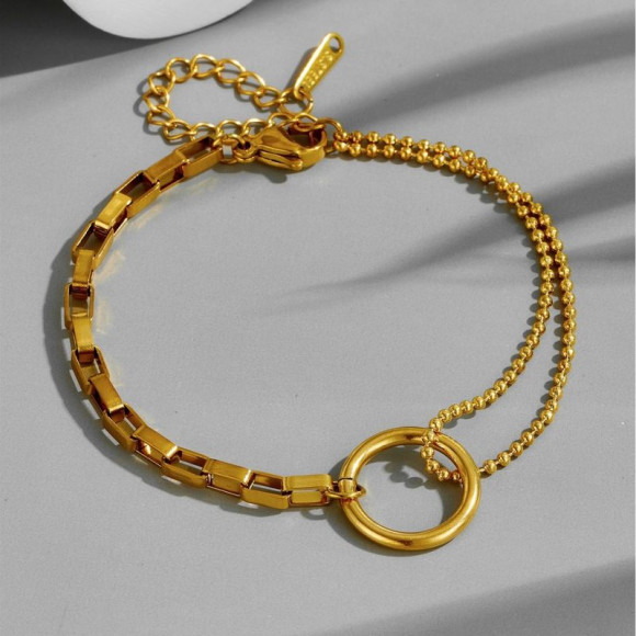 Браслет титановая сталь напыление золотом 1J12132CJJ Браслет титановая сталь напыление золотом 1J12132CJJ