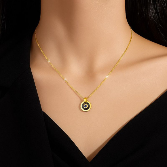 Колье медицинская сталь с напылением золотом J10506CJJ Колье медицинская сталь с напылением золотом J10506CJJ