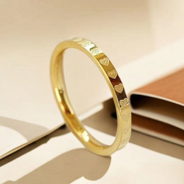 Кольцо медицинская сталь с напылением золотом J11161CJJ Кольцо медицинская сталь с напылением золотом J11161CJJ