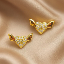 Серьги медь с напылением золотом J11012CJJ Серьги медь с напылением золотом J11012CJJ