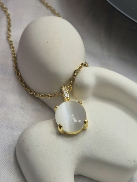 Цепочка с овальной вставкой из светлого камня J11346CJJ Цепочка с овальной вставкой из светлого камня J11346CJJ