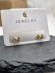 Серьги медь с напылением золотом J11013CJJ