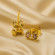 Серьги медь с напылением золотом J11013CJJ