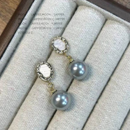 Серьги ювелирный сплав с серебряным гвоздиком J10418CJJ Серьги ювелирный сплав с серебряным гвоздиком J10418CJJ