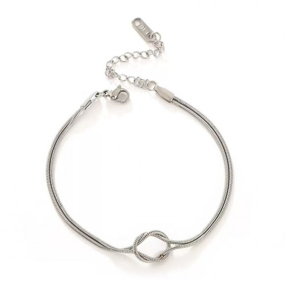 Браслет-цепочка серебристый с центральным кольцом 1J11906CJJ Браслет-цепочка серебристый с центральным кольцом 1J11906CJJ