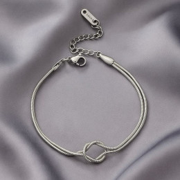 Браслет-цепочка серебристый с центральным кольцом 1J11906CJJ Браслет-цепочка серебристый с центральным кольцом 1J11906CJJ