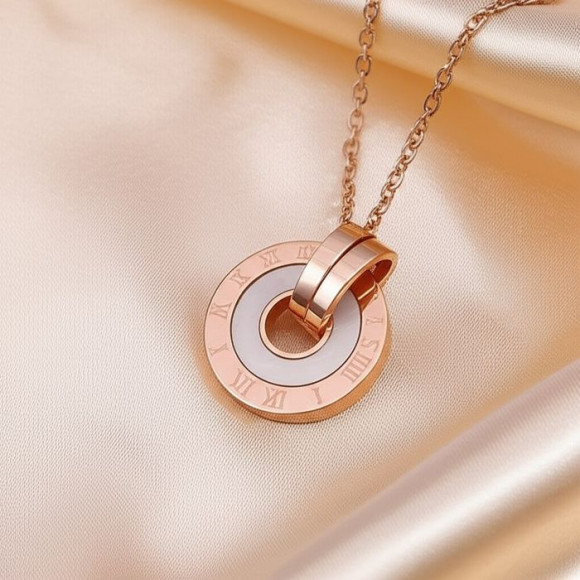 Колье медицинская сталь с напылением золотом J10508CJJ