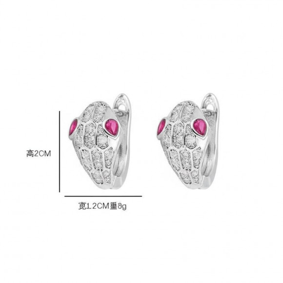 Серьги ювелирный сплав с фианитами змейки 1J11982CJJ