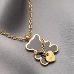 Колье медицинская сталь с напылением золотом J10510CJJ Колье медицинская сталь с напылением золотом J10510CJJ