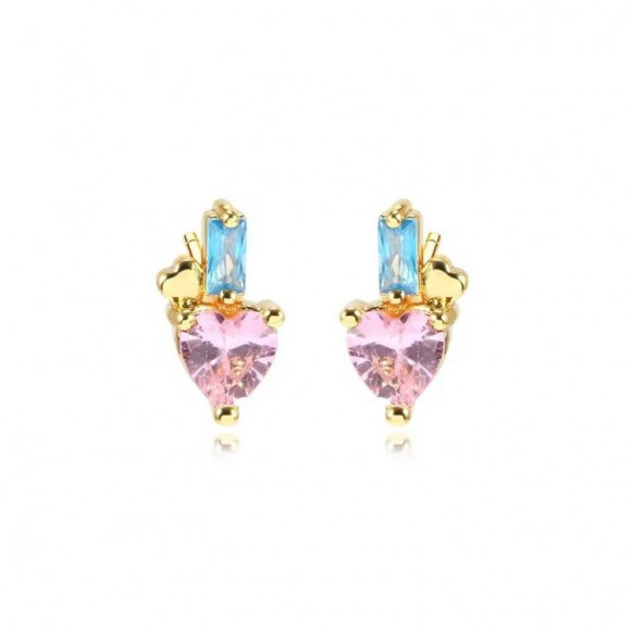 Серьги медь с напылением золотом J11016CJJ