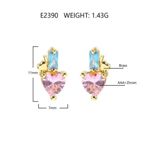 Серьги медь с напылением золотом J11016CJJ Серьги медь с напылением золотом J11016CJJ