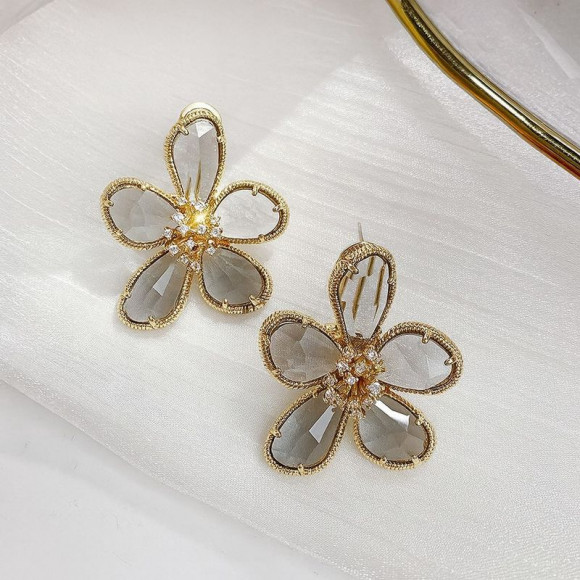 Серьги цветы ювелирный сплав 1J12358CJJ