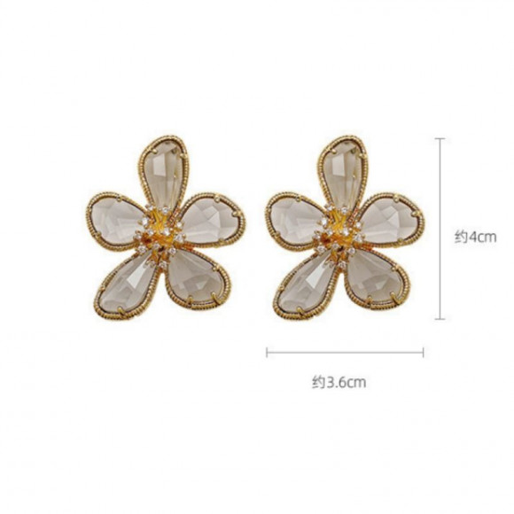 Серьги цветы ювелирный сплав 1J12358CJJ