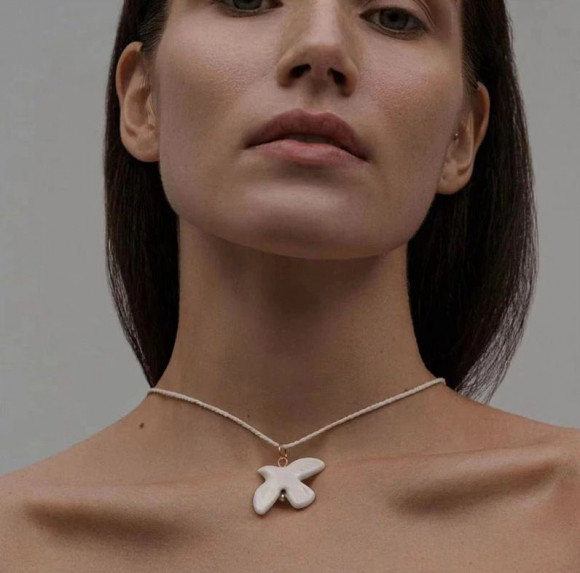 Колье горлица акрил восковая нить 1J11909CJJ