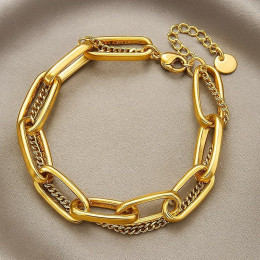 Браслет титановая сталь напыление золотом 1J12141CJJ Браслет титановая сталь напыление золотом 1J12141CJJ