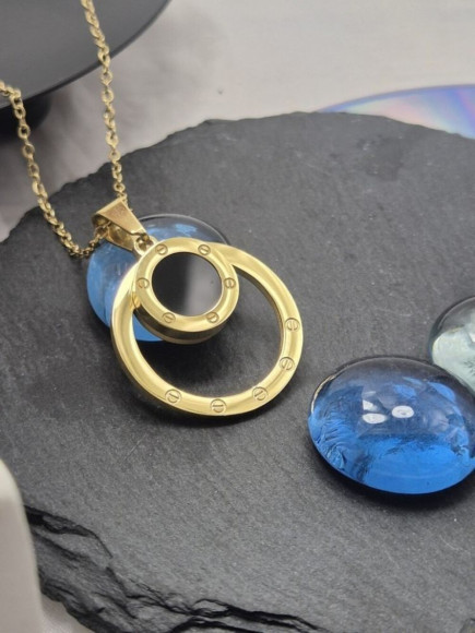 Цепочка с подвеской в форме отвертки с золотистым напылением J11350CJJ