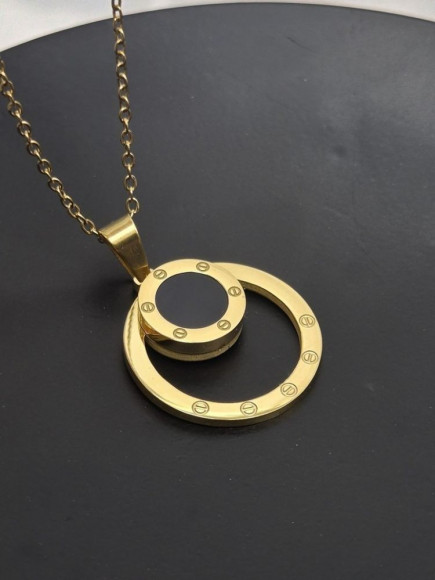 Колье медицинская сталь с напылением золотом J11350CJJ