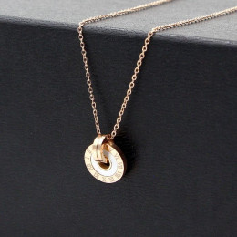 Лаконичная цепочка с кулоном и гравировкой римских цифр J10511CJJ Лаконичная цепочка с кулоном и гравировкой римских цифр J10511CJJ