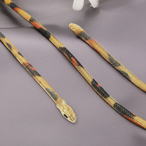 Экзотическое Колье-галстук Змеиная кожа DNS11112CJJ