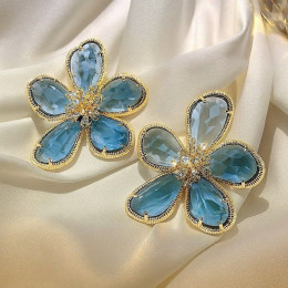 Серьги цветы ювелирный сплав 1J12359CJJ