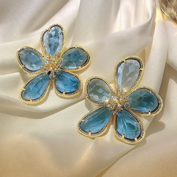 Серьги цветы ювелирный сплав 1J12359CJJ Серьги цветы ювелирный сплав 1J12359CJJ