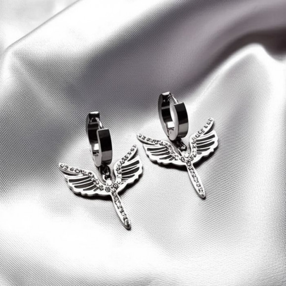 Серьги стальные скипетр J10214CJJ Серьги стальные скипетр J10214CJJ