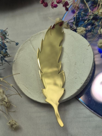 Брошь медицинская сталь с напылением золотом J11351CJJ Брошь медицинская сталь с напылением золотом J11351CJJ