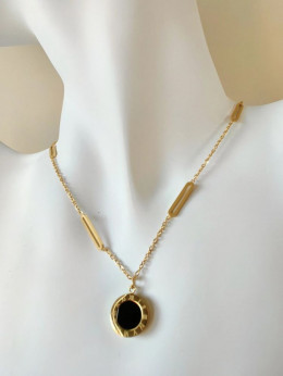 Колье медицинская сталь с напылением золотом J10530CJJ Колье медицинская сталь с напылением золотом J10530CJJ