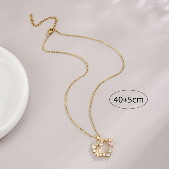 Колье медицинская сталь с напылением золотом 1J10840CJJ