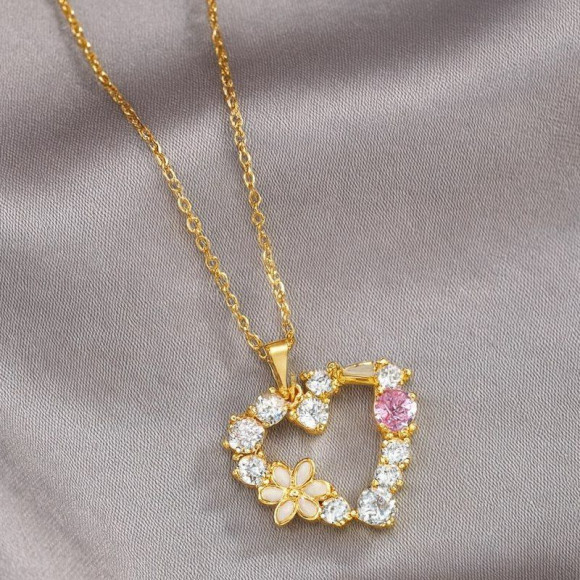 Колье медицинская сталь с напылением золотом 1J10840CJJ