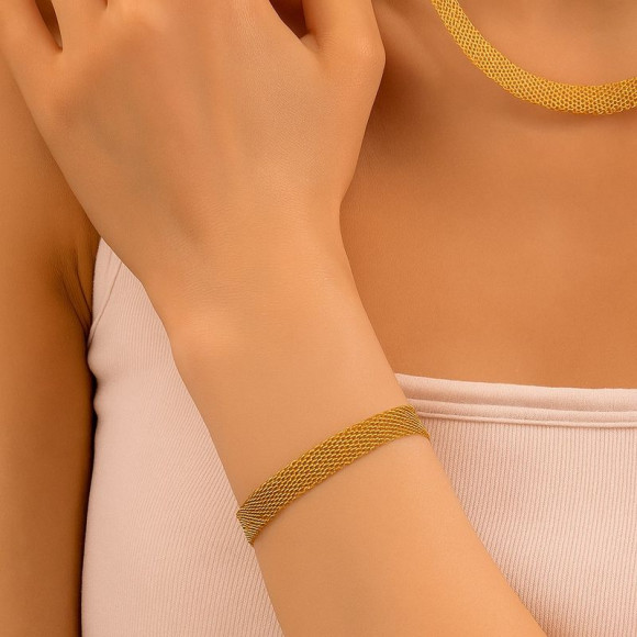 Браслет титановая сталь напыление золотом 1J12143CJJ Браслет титановая сталь напыление золотом 1J12143CJJ