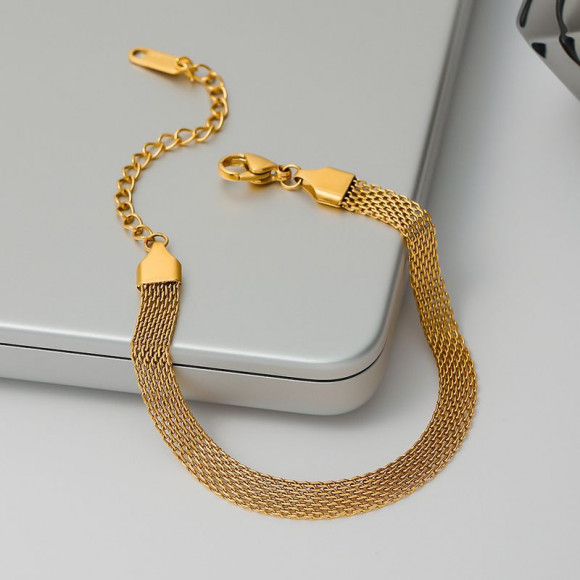 Браслет титановая сталь напыление золотом 1J12143CJJ Браслет титановая сталь напыление золотом 1J12143CJJ