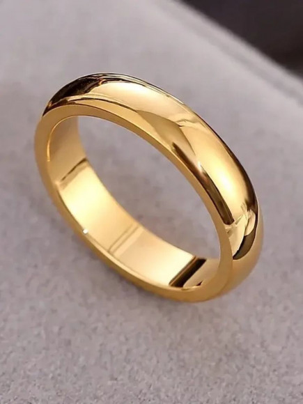 Классическое обручальное кольцо с золотистым напылением J10173CJJ