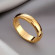 Кольцо стальное с напылением золотом обручальное J10173CJJ Кольцо стальное с напылением золотом обручальное J10173CJJ