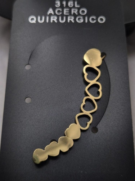 Кафф Медицинская сталь с напылением золотом J11018CJJ