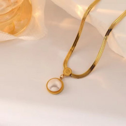 Колье медицинская сталь с напылением золотом J10533CJJ